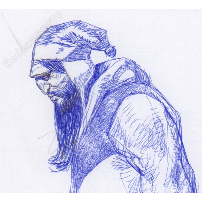 Liberatore Tanino - Dessin Original L'Homme Penché