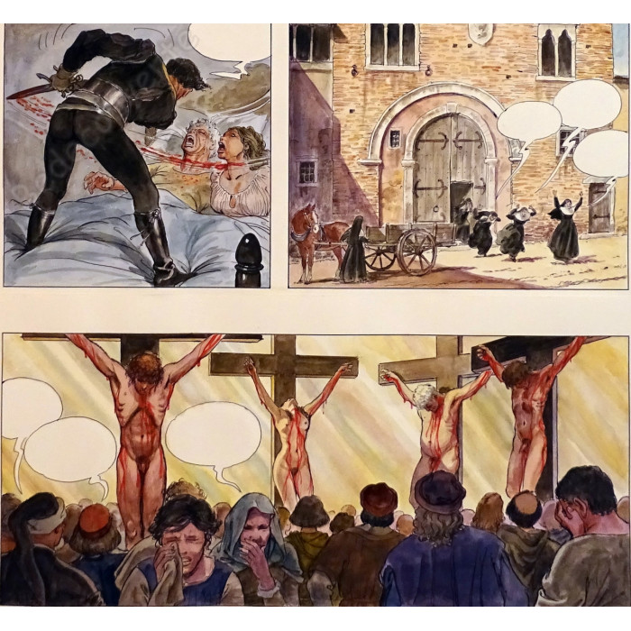 Manara Milo - Planche Originale Borgia Tome 2 pl.6