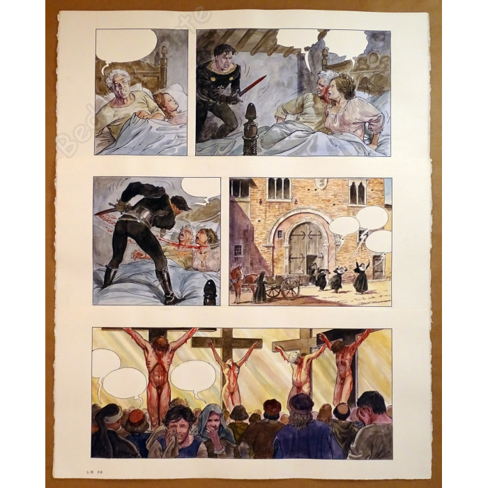 Manara Milo - Planche Originale Borgia Tome 2 pl.6