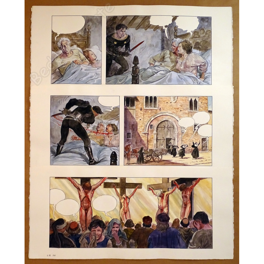 Manara Milo - Planche Originale Borgia Tome 2 pl.6