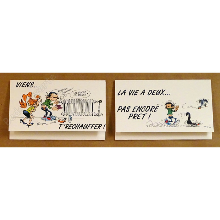 Franquin - Lot de 6 Cartes Postales Gaston Lagaffe