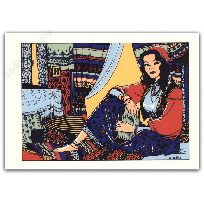 Giardino - Bohémienne sur papier blanc