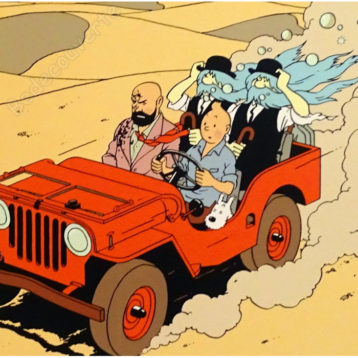 Hergé - Affiche Tintin Au Pays De l'Or Noir