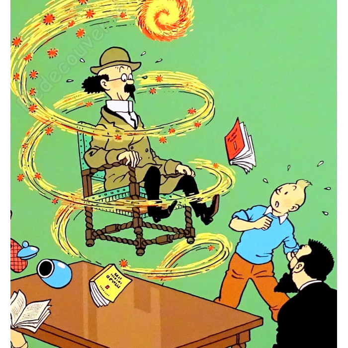 Hergé - Affiche Tintin Les 7 Boules de Cristal