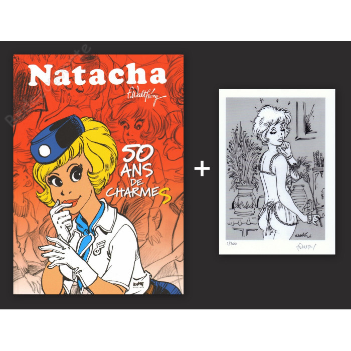 Walthéry - Natacha 50 ans de Charmes + 1 ex-libris