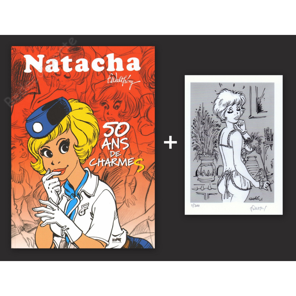 Walthéry - Natacha 50 ans de Charmes + 1 ex-libris