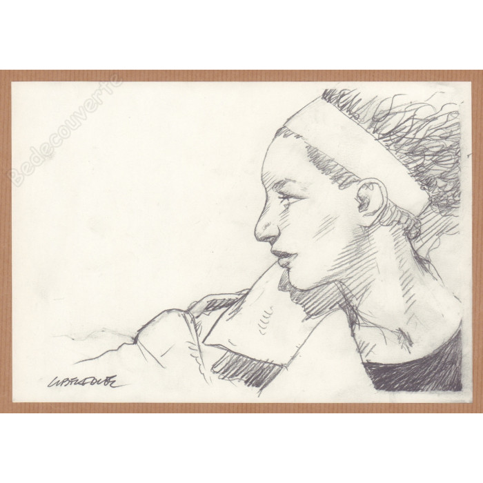 Liberatore Tanino - Dessin Original Portrait de Femme- P