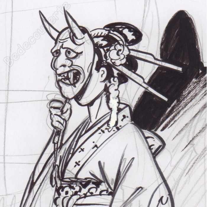 Hub - Dessin Original Okko Femme Au Masque de Hannya