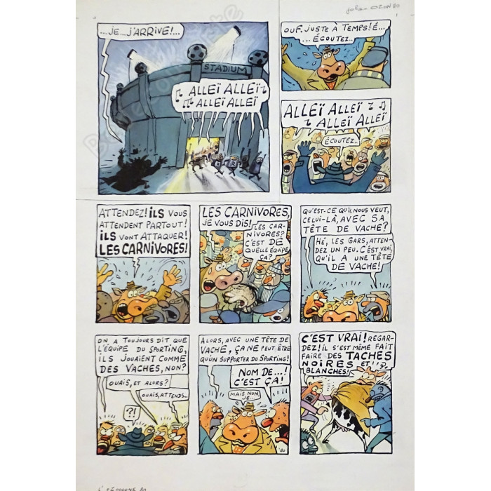 De Moor Johan - Planche Originale La Vache A Mort L'Homme Vive L'Ozone pl.80