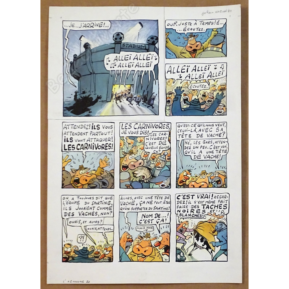 De Moor Johan - Planche Originale La Vache A Mort L'Homme Vive L'Ozone pl.80