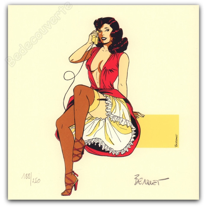 Berthet - Pin-up Téléphone