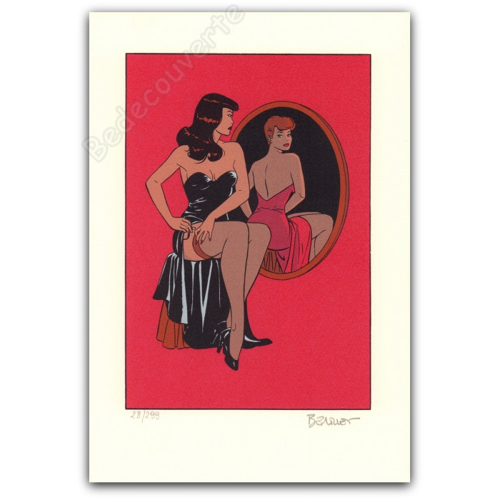 Berthet - Pin-up Robe Noire Miroir