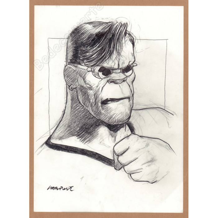 Liberatore Tanino - Dessin Original Portrait RanXerox Poing Fermé