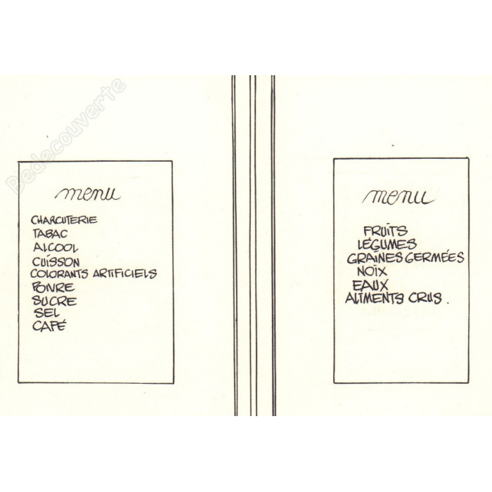 Moebius - Dessin Original Menu 1992