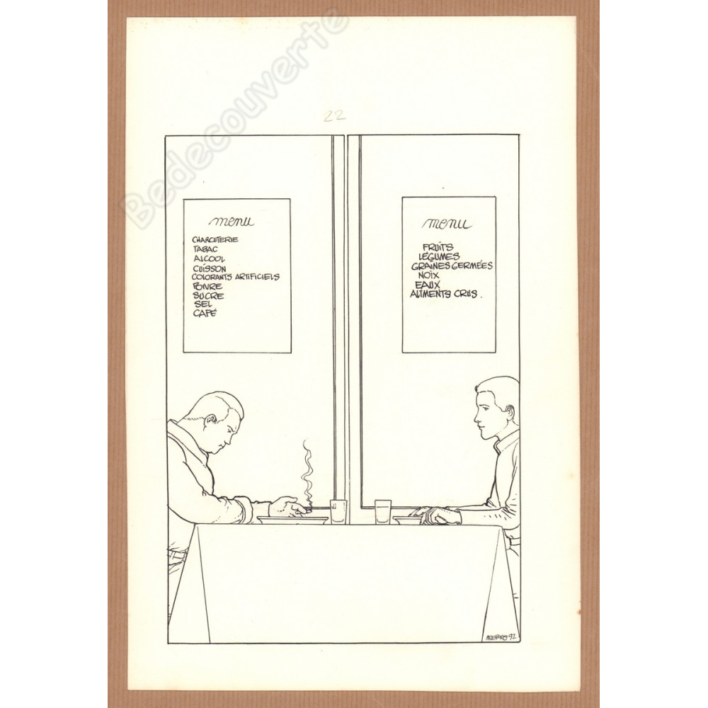 Moebius - Dessin Original Menu 1992