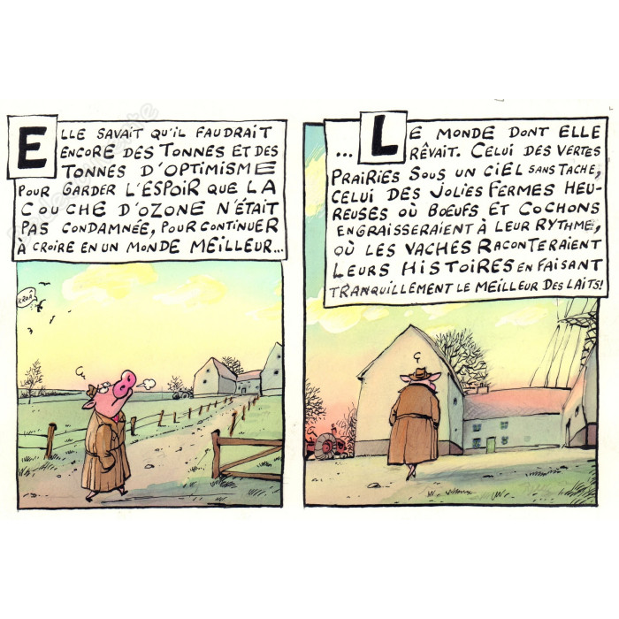 De Moor Johan - Planche Originale La Vache A Mort L'Homme Vive L'Ozone pl.91