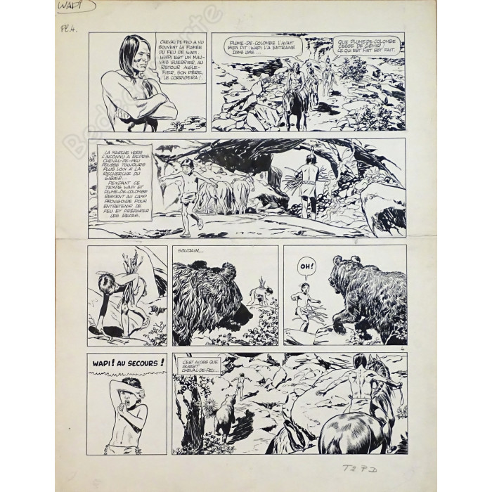Cuvelier - Planche Originale Wapi Et Cheval De Feu pl.4