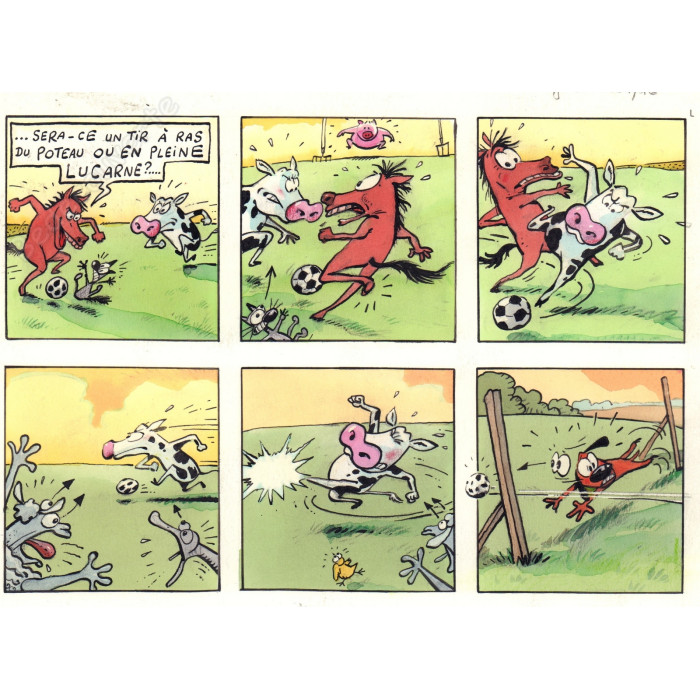 De Moor Johan - Planche Originale La Vache Même Les Oiseaux Puent pl.16