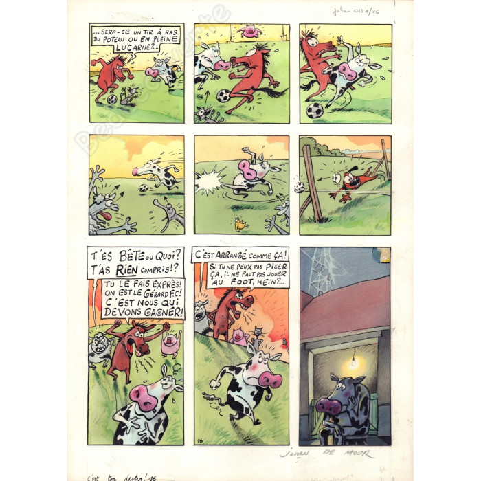 De Moor Johan - Planche Originale La Vache Même Les Oiseaux Puent pl.16