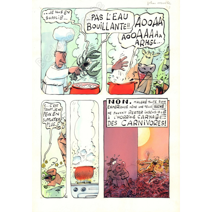 De Moor Johan - Planche Originale La Vache A Mort L'Homme Vive L'Ozone pl.62