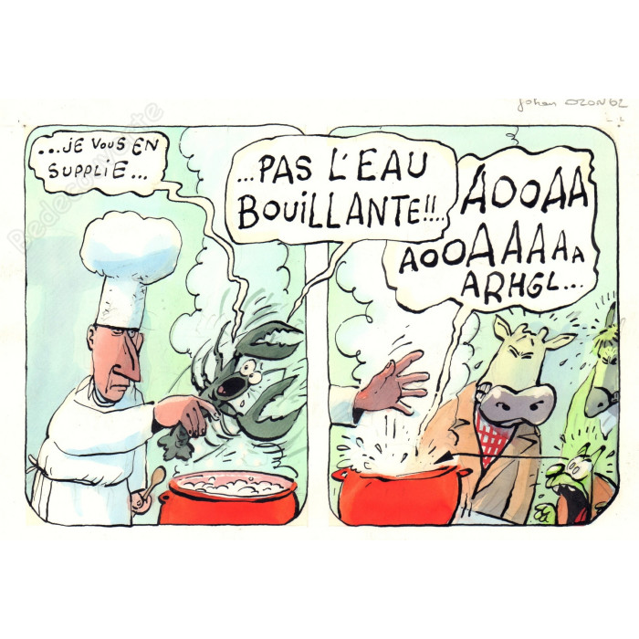 De Moor Johan - Planche Originale La Vache A Mort L'Homme Vive L'Ozone pl.62