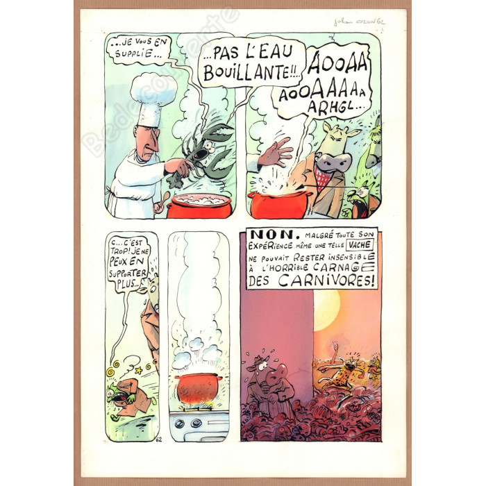 De Moor Johan - Planche Originale La Vache A Mort L'Homme Vive L'Ozone pl.62