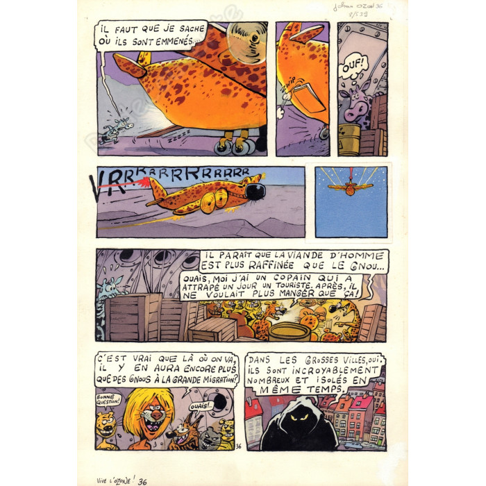 De Moor Johan - Planche Originale La Vache A Mort L'Homme Vive L'Ozone pl.36