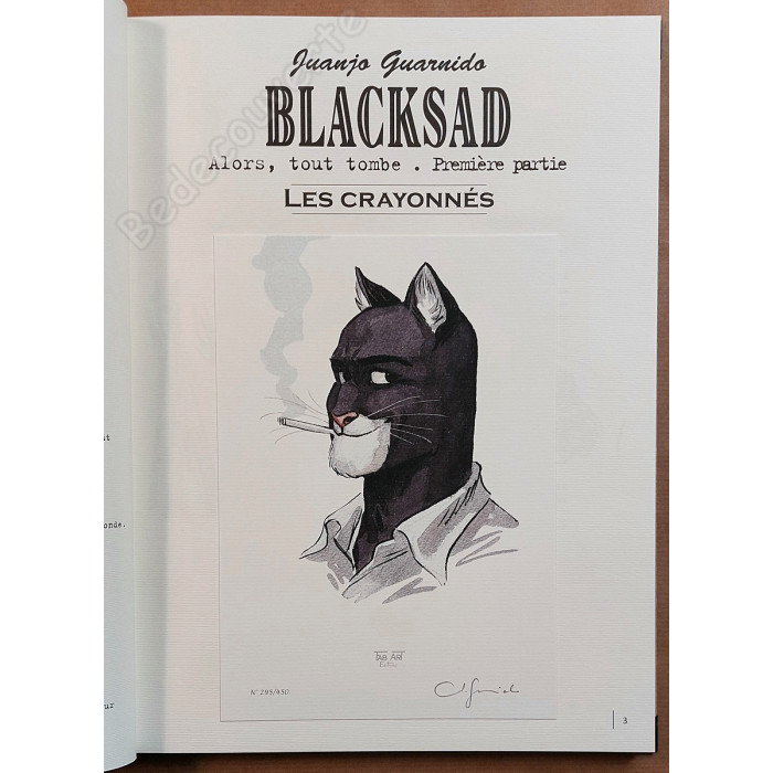 Guarnido - Les crayonnés Juanjo Blacksad Alors, tout tombe Première partie