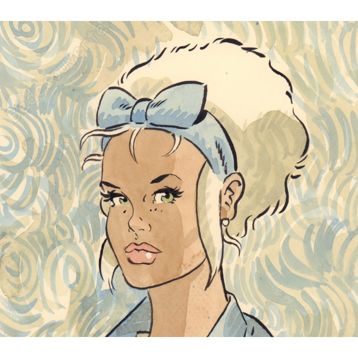 Meynet - Dessin original Mirabelle Hommage à Van Gogh