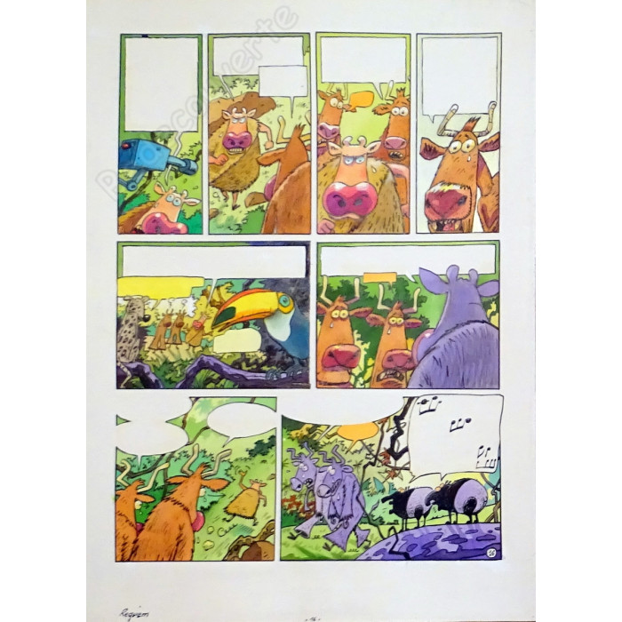 De Moor Johan - Planche Originale Lait Entier Requiem Pour Une Vache pl.30