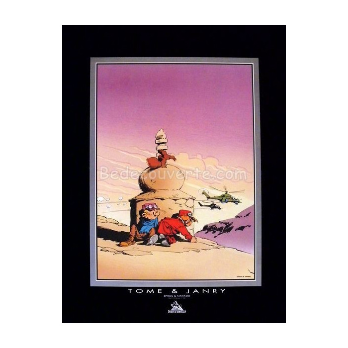 Affiche Janry - Spirou et Fantasio Au Tibet BD