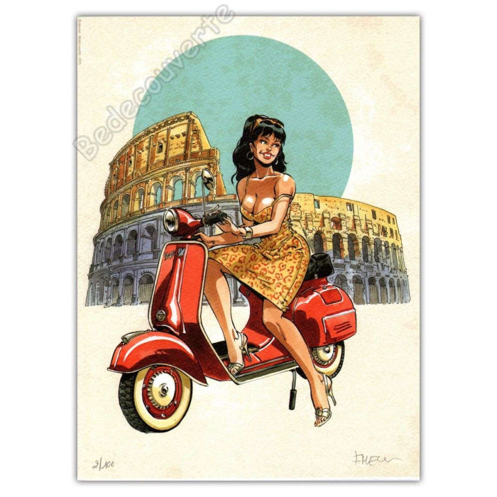 Meynet - Pin Up Vespa Rome...