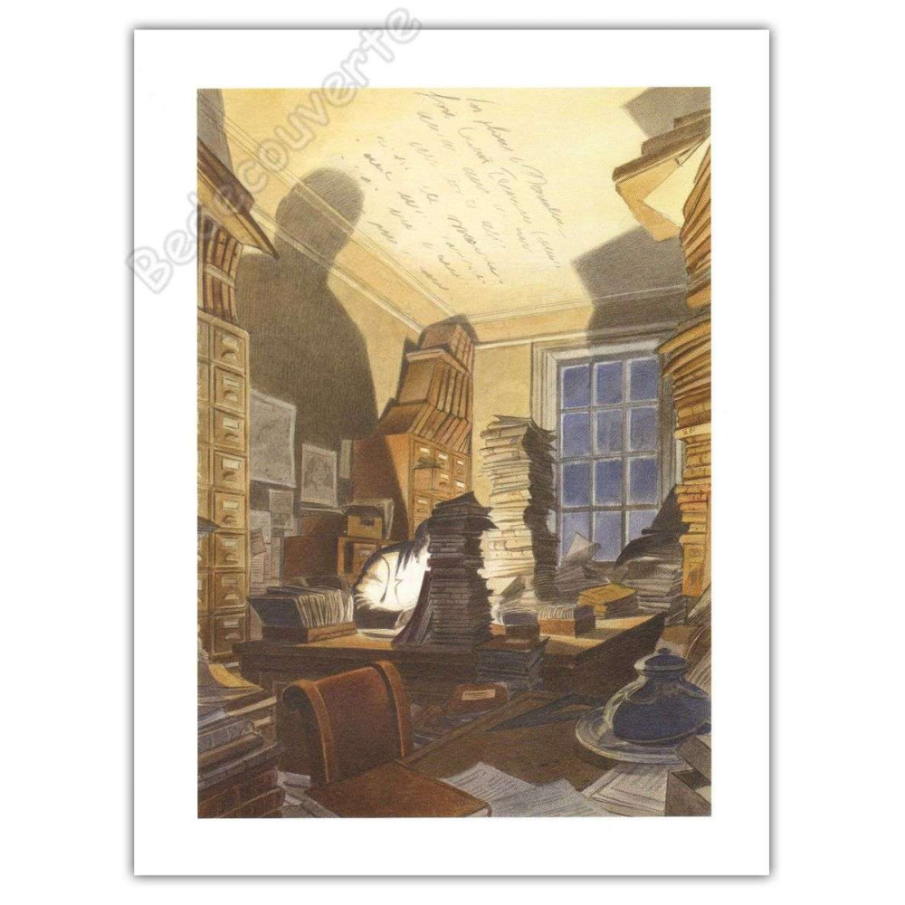 François Schuiten - Bibliothèque Bureau 30x40 cm