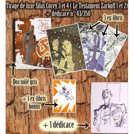 Alary - Silas Corey 3 et 4 Le Testament Zarkoff 1 et 2 Tirage de Luxe + Dédicace n°43/350
