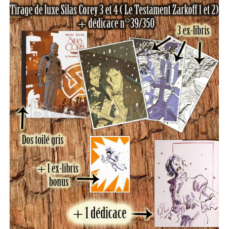 Alary - Silas Corey 3 et 4 Le Testament Zarkoff 1 et 2 Tirage de Luxe + Dédicace n°39/350