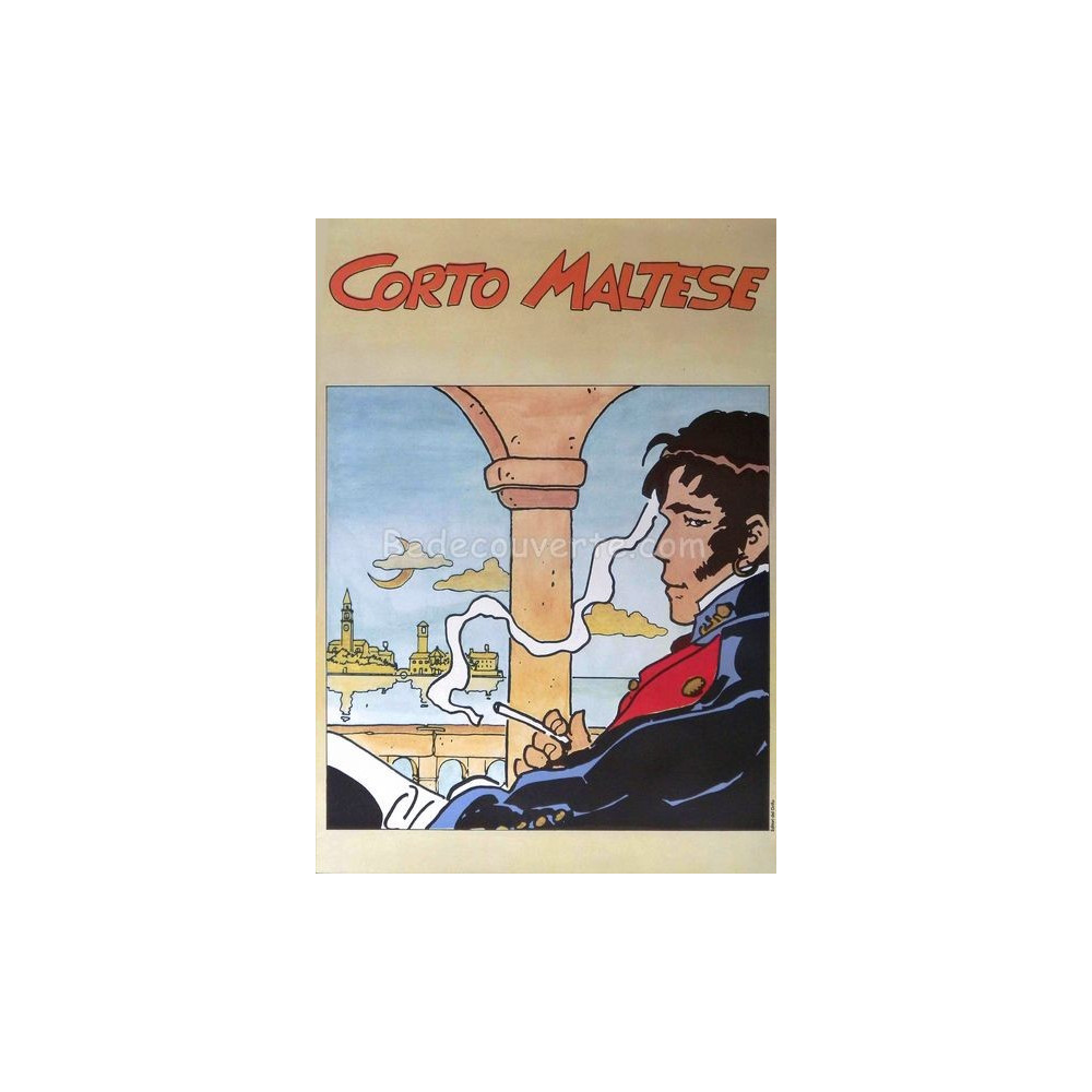 Affiche Pratt - Corto Maltese Cigarette BD