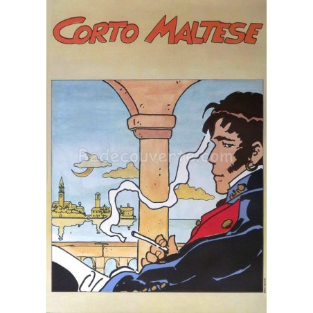 Affiche Pratt - Corto Maltese Cigarette BD