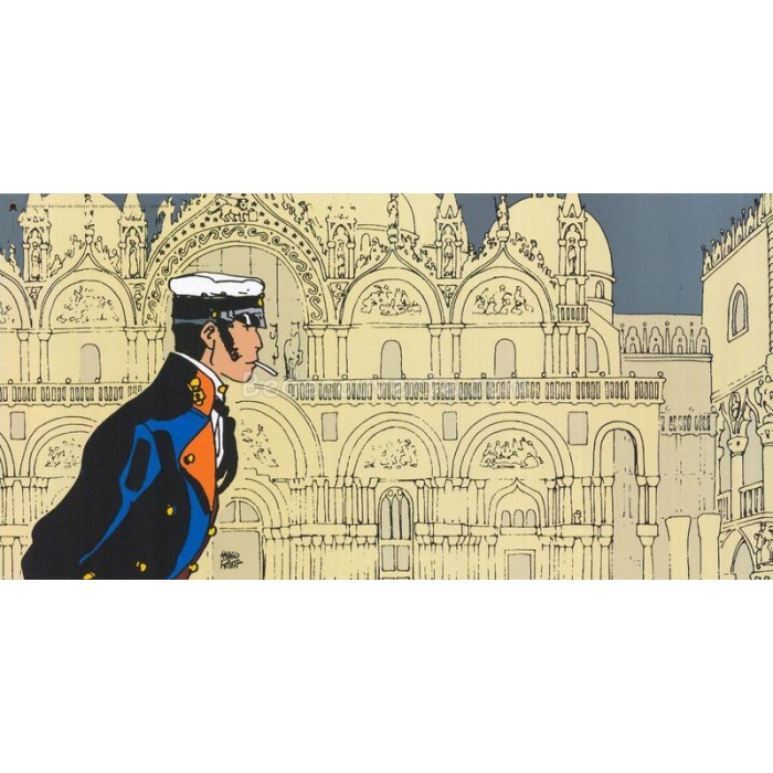 Affiche Hugo Pratt - Corto Maltese Arpenter les lieux et côtoyer les personnages qui font l'histoire BD