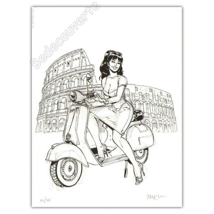 Meynet - Pin Up Vespa Rome...