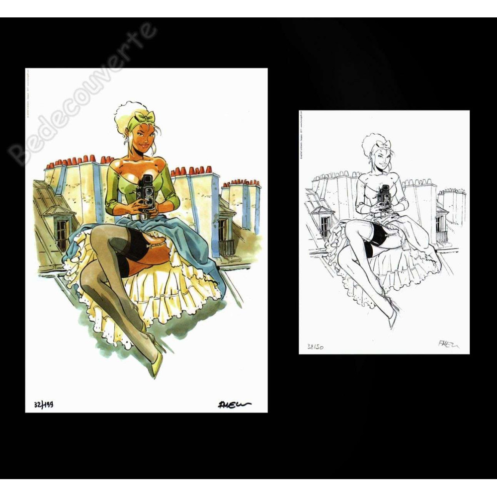 Meynet - Pin-up Photographe 2017 Duo d'ex-libris Meynet - Pin-up Photographe 2017 Duo d'ex-libris