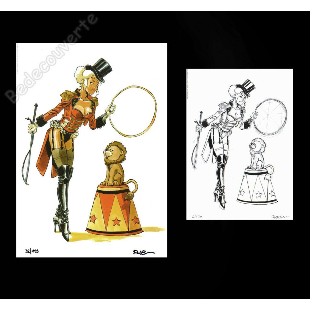 Meynet - Pin-up Cirque 2017 Duo d'ex-libris Meynet - Pin-up Cirque 2017 Duo d'ex-libris