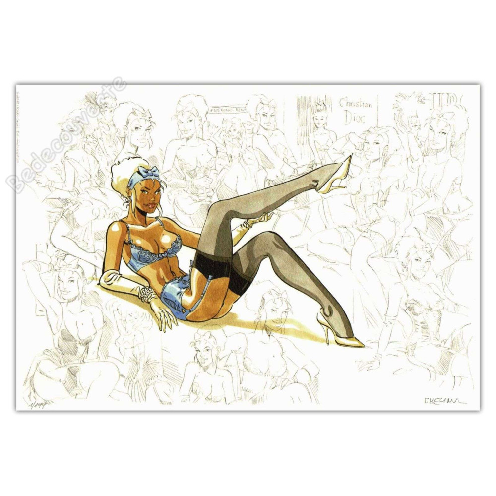 Meynet - Pin-up Bleue Crayonnés 2017 Meynet - Pin-up Bleue Crayonnés 2017