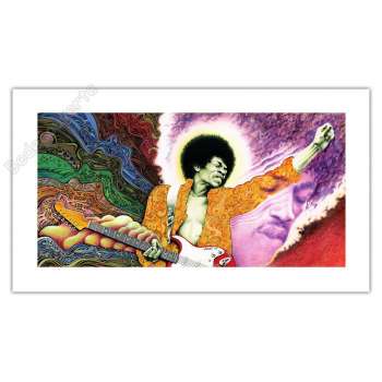 Jean Solé - Jimi Hendrix Estampe pigmentaire