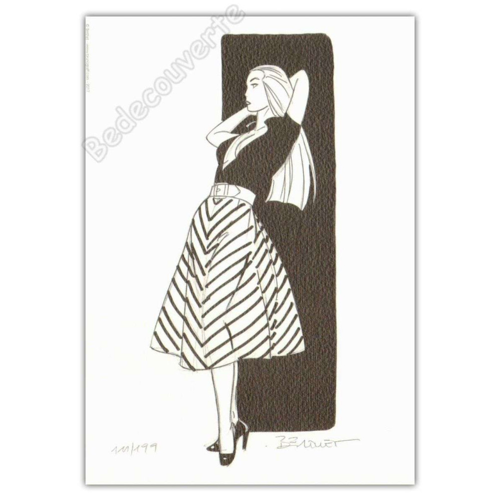 Berthet - Les pin-up Rectangle noir