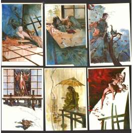 Sorel - Lot de 6 cartes postales geishas 