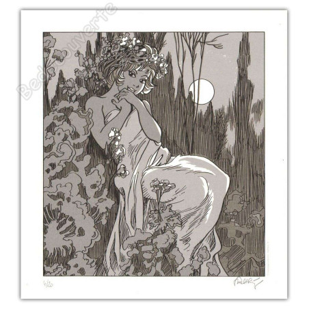 Walthery - Natacha Hommage à Alfons Mucha Gris