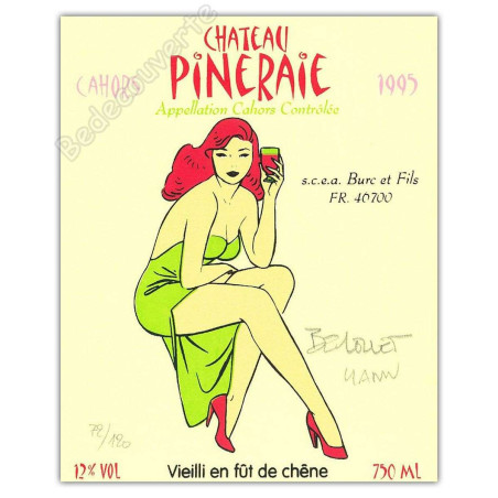 Berthet - Etiquette vin Château Pineraie 1995