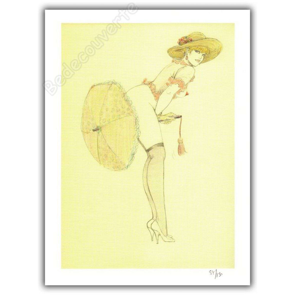 Affiche Frollo - Femme au Chapeau Parasol 13 BD