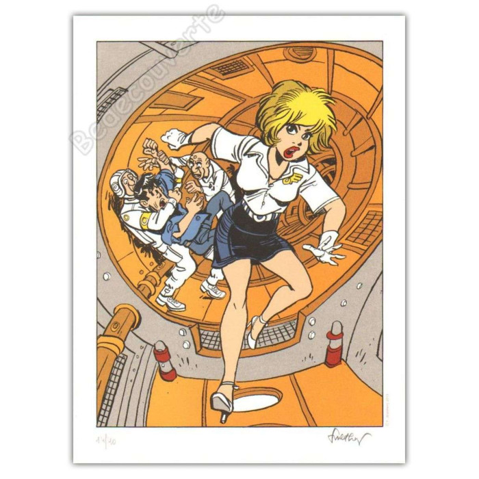 Walthéry - Natacha Couverture Spirou 2207 inversée