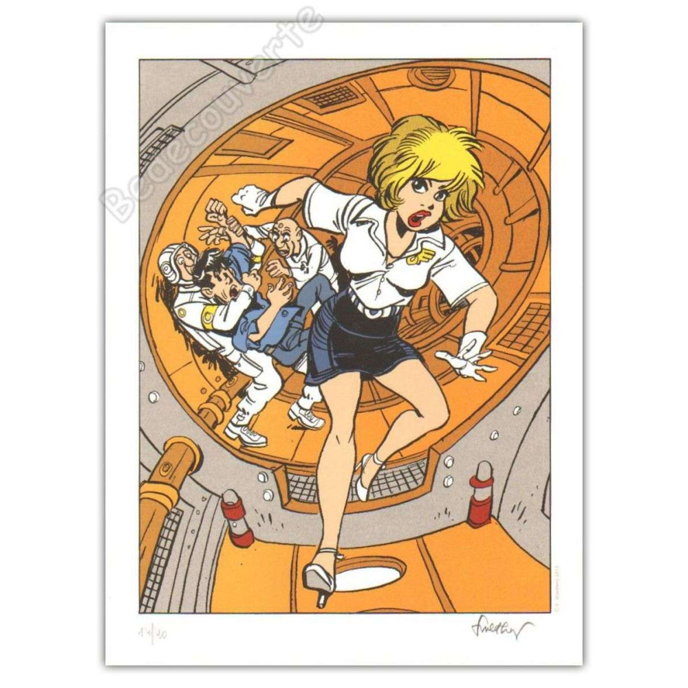 Walthéry - Natacha Couverture Spirou 2207 inversée